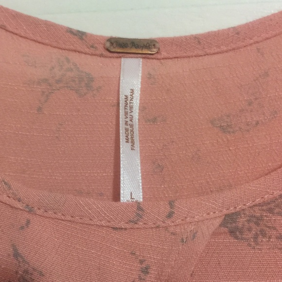 Free People Patterned Shirt with Front Cutout - Picture 3 of 5